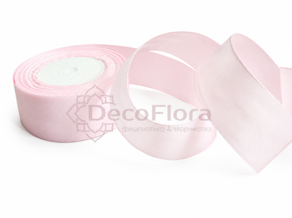 Лента репсовая 4cm*20y - 043 - светло-розовая