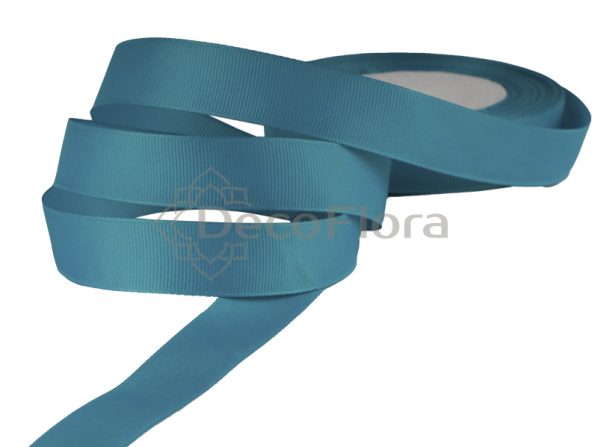 Лента репсовая 2cm*20м - 1043 - темно-бирюзовая 